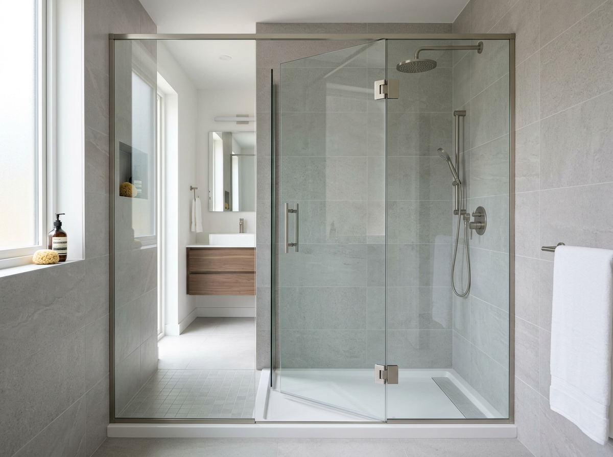 Semi-Frameless shower enclosure example